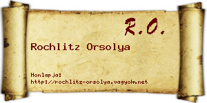 Rochlitz Orsolya névjegykártya