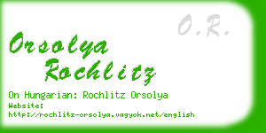 orsolya rochlitz business card